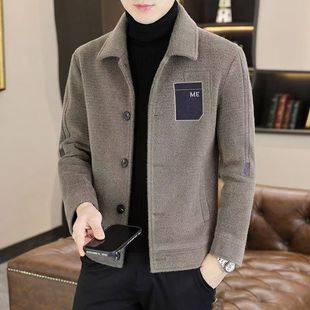 Woolen Jacket for Men, New Style, Fashionable, Retro, Trendy, Lapel Jacket, Stylish and Handsome, Autumn and Winter Casual Versatile Jacket