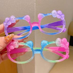Cute Cat Children's Sunglasses for Girls, Colorful Frame Baby Sunglasses, UV Protection, Cute Dress-Up Sunshade Glasses