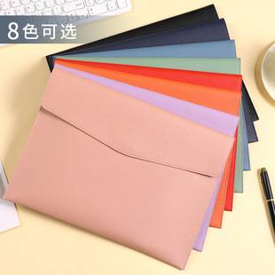 Cross-border A5 document storage bag, leather document bag, customizable with logo, A4 file folder, document bag