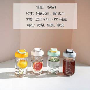 Tritan shaker cup sports fitness water bottle for girls, high aesthetic protein powder milkshake summer cup
