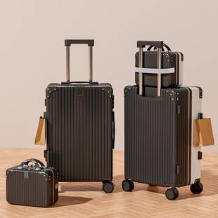 Women's new large-capacity durable password suitcase, student travel case, thickened trolley case with universal wheels, leather case