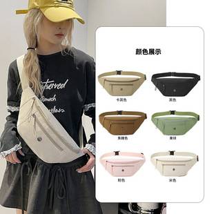 Wholesale of new fashionable nylon shoulder bags, sports and casual waist bags, simple solid color women's chest bags, crossbody bags, and backpacks