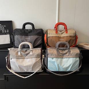 Large-Capacity Expandable Travel Bag for Women, Portable Short-Distance Business Trip Luggage Bag with Shoe Compartment, Dry and Wet Separation Sports Fitness Bag
