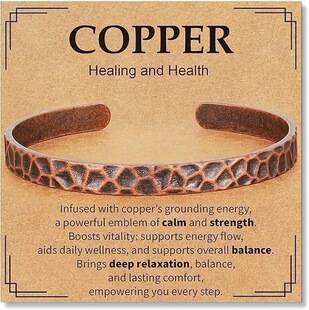 Amazon's best-selling vintage red copper bracelet in Europe and America, vintage open bracelet, light luxury high-end jewelry