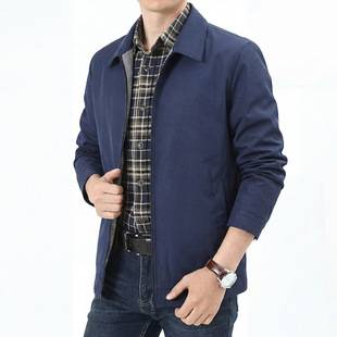 [Featured Product] High-quality middle-aged men's turn-down collar jacket, new spring and autumn style, executive jacket for middle-aged men