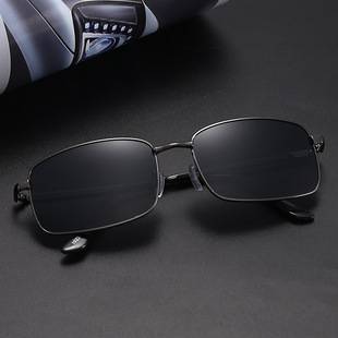 2023 summer color changing polarized sunglasses men's driving night vision glasses black metal sunglasses wholesale manufacturers