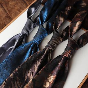 Factory in stock wholesale formal wear blue pattern men's business professional banquet wedding tie suit accessories vintage