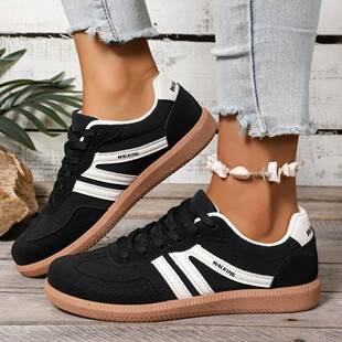 Cross-Border Women's Large Size German Training Shoes Sneakers 2026 New European and American Retro Color-Blocking Flat Shoes for Women in Stock