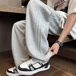 Plus Size 8XL Men's Versatile Sports Sweatpants Spring 2025 Retro Gray Youth Drape Casual Pants