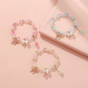 Explosive super fairy lily-in-the-ring bracelet female ins niche design sense gradient all-match student girlfriends diy bracelet