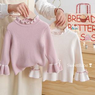 Girls' Autumn and Winter Half-Turtleneck Sweater 2026 New Winter Style Pullover Knitwear for Baby Girls, Stylish Children's Base Layer Top