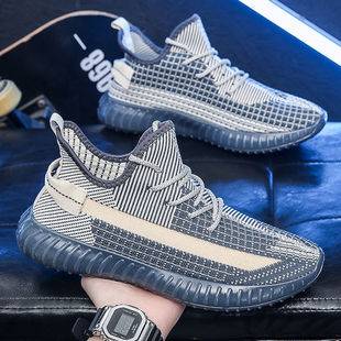 Mesh Breathable Coconut Shoes New Men's Shoes Summer 2025 Versatile Trendyy Casual Fly Woven Shoes Student Sports Men's Shoes
