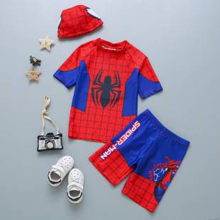 Children's Swimwear Boys' Two-Piece 2026 New Model Toddler Quick-Dry Swim Trunks Swimsuit Set Boys' Swimming Outfit