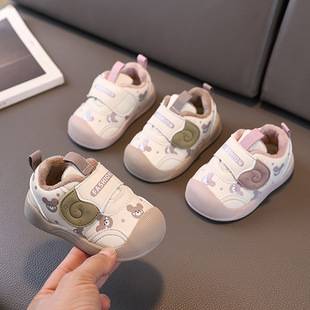 Baby Soft Bottom Toddler Shoes Winter Baby Boys and Girls fleece-lined Warm sneaker Thin Cashmere Children's Key Shoes Two Cotton