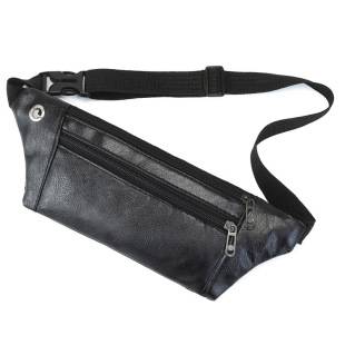Cross-Border Men's Bags, Hot-Selling Pu Leather Cross-Border Men's Waist Bags, Chest Bags for Men with Multiple Compartments, Lightweight and Close-Fitting Phone Bags