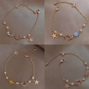Xingyue Zircon Pearl Bracelet Women's Niche Design High-end Bracelet Korean Fashionable Internet Popular Fashion Simple Bracelet Girlfriend