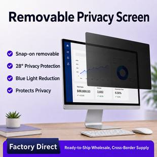 Suitable for desktop computer screens 23.8inch Snap-on 24inch Privacy screen protector universal size 27inch Anti-glare and privacy protection