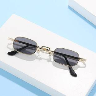 2026 New Hip-Hop Sunglasses Trendy Colorful Sunglasses for Men and Women Metal Square Frame Sunglasses Wholesale