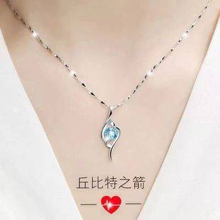 Cupid's Arrow Necklace Women's Light Luxury Simple Niche Lockbone Chain Pendant Tanabata Gift Jewelry Factory Wholesale