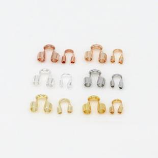 Clamp Buckle Plated with 18K True Gold Buckle U-Shaped Horseshoe Buckle Guard Line Coil Buckle Beaded Wire Fittings B62