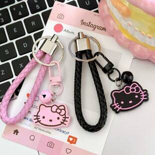 Cartoon Cute Kt Cat Keychain Car Key Pendant Girly Style Student Backpack Pencil Case Pendant Gift Wholesale