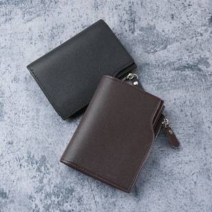 New Foreign Trade Men's Short Wallet Multi-functional Zipper Bag Multi-card Large Capacity Business Men's Wallet Change