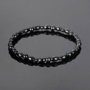 European and American Hot Style Black Geometric Round Bead Anklet Cross-Border Wish Rice Bead Clip Size Round Bead Anklet Foot Jewelry