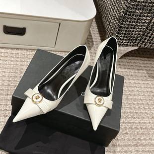 32-45 Size High Heels Women's Autumn and Winter Stiletto Heel High-end Feeling OL Pointed Single Shoes Design Feeling Niche Temperament