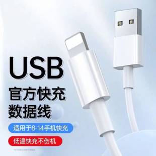 Suitable for Apple 14/13/8 Mobile Phone Fast Charging Charging Cable USB to Lighting Data Transmission Data Cable Wholesale