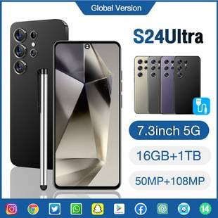 Cross-border smartphone S24Ultra Android 16+1T 7.3-inch Android phone from the source manufacturer, Temu dropshipping