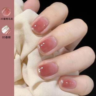 Ice-Clear Nail Polish, No-Bake, Non-Tearable, Long-Lasting, Non-Fading, Student Internet Celebrity, Natural Whitening Peach Pink Nude Manicure
