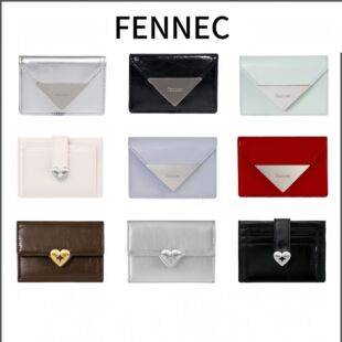 Korean Fennec triangular wallet card holder macaron FENNEC heart-shaped ID card holder