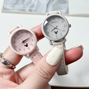 New Mickey Watch for Middle and High School Girls Dopamine Student Ins Small Chanel-Style Compact Simple Versatile
