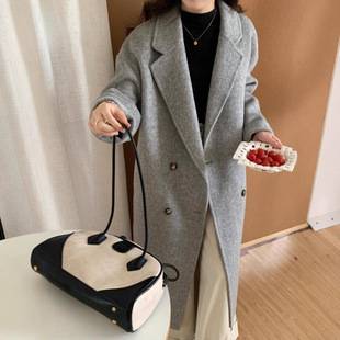 26 Years[Winter Moment High-Quality Long Wool Version] Personally Tested Hand-Stitched Autumn and Winter Simple and Relaxed Korean-Style Oversized Wool