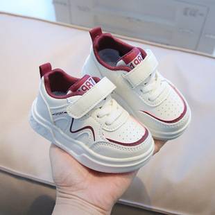 Children's Shoes Children's Spring and Autumn New Boys' sneaker Leather Baby Sneakers Soft Sole 1-6 Years Old Girls' White Shoes