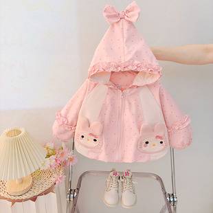 Girls' Trench Coat 2026 New Fashionable Children's Hooded Jacket Stylish Korean Version Top Baby Spring Autumn Jacket