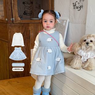 Zhe Li Children's Clothing Girls' Winter Dress with Cotton Padding and Thickened Cartoon Design, Children's Vest Dress, Class a Baby Dress