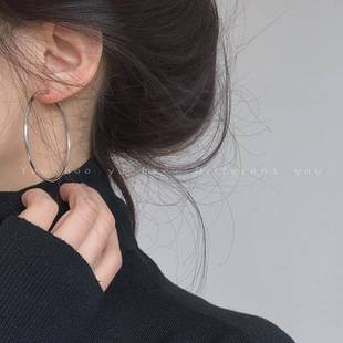 New Trendy Earrings for Women, Minimalist Hoops with a High-End Feel, European and American Cool Style, Unique and Simple, Elegant Large Hoop Earrings