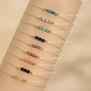 Europe and the United States cross-border hot selling gem card natural stone mixed wear copper beads handmade beaded bracelet women's fashion all-match