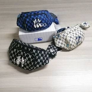 Korean ML trendy brand crossbody bag, casual sports vintage print shoulder bag, Yankees NY unisex chest bag