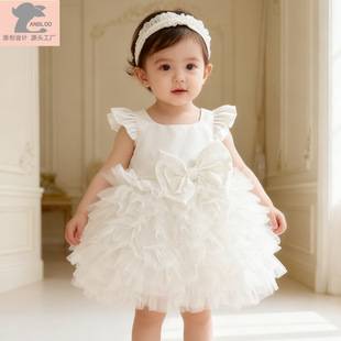 Summer Children's Clothing, Elegant Dress, Gauze Skirt, Birthday Children's Dress, Princess Dress, One-Year-Old Baby Girl Gauze Dress
