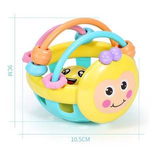 Cross-Border Infant Ball Toy Bee Ball Can Bite and Grasp 0 to 1 Year Old Molar Hand Ball Baby Hand Rattle Bed Bell