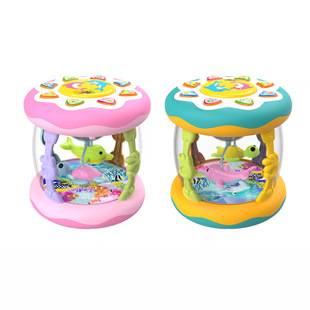 Cross-border lighting Music projection Ocean Electric hand drum infant early education puzzle boys and girls racket drum toy