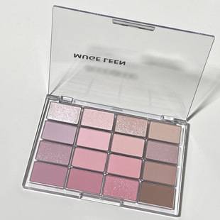 Mugeleen Awakening Sixteen Color Eyeshadow Matte Pearlescent Fine Shimmer Low Saturation Earth Color Daily Korean Eyeshadow Palette