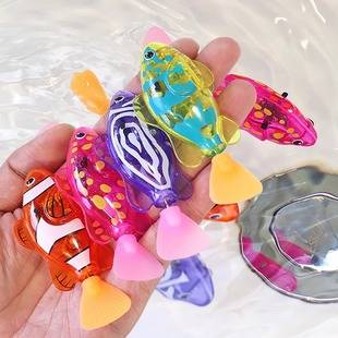 Baby Bath Sensor Luminous Electric Fish Playing in Water Pet Fish Kidsren's Swimming Artificial Clown Fish Fishing Toy