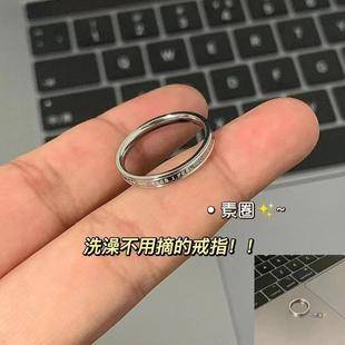 Simple English Alphabet Ring Women's Trendy Fashion Elegant Niche Design Titanium Steel Index Finger Ring Ring