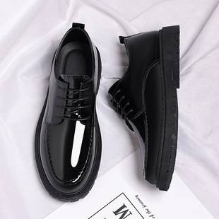 2025 New Cross-Border Mirror Men's Shoes Business Casual British Leather Shoes Men's Loafers Invisible Suit Height Increasing Shoes