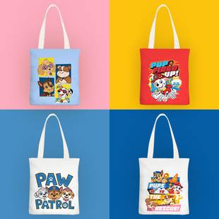 Paw Patrol cartoon canvas bag, shoulder bag, annual meeting event souvenir gift bag, shopping bag, canvas bag