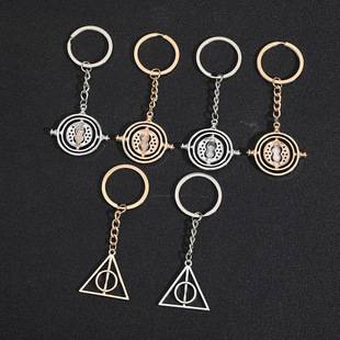 Cross-Border Creative Jewelry Metal Keychain Hourglass Alloy Keychain Time Converter Key Pendant