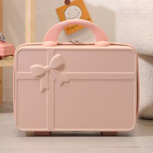 Suitcase 14-inch luggage fashion mini makeup bag storage box high-looking butterfly companion gift box